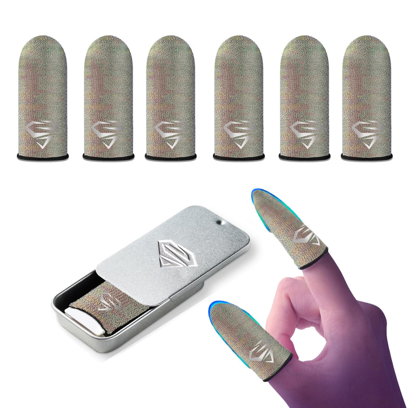 ZORBES® Ultra-Thin Silver Fiber Gaming Finger Sleeves ZORBES® Ultra-Thin Silver Fiber Gaming Finger Sleeves